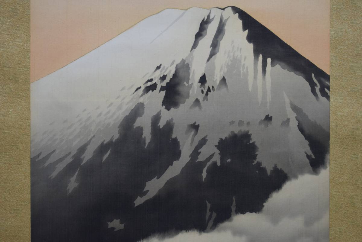 [Reproducción] / Eiji / Monte Fuji / Caja de Paulownia incluida / Pergamino colgante Hotei-ya HE-260, Cuadro, pintura japonesa, Paisaje, viento y luna