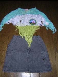☆ Betis Blue Ponchocom Saism Skirt 2 -Piece Set 130