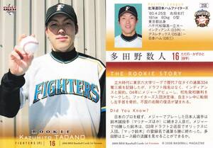 2008 BBM　1st　多田野数人　【250】　ルーキーカード　※同梱可