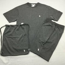 【送料無料】【新品】US.POLO.ASSN メンズTスーツ（ポケッタブル）　　M 　　チャコールグレー★12302_画像1