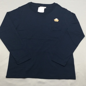 【送料無料】【新品】Kaepa レディース長袖Ｔシャツ（コットン100％） 　L　 ネイビー★13102