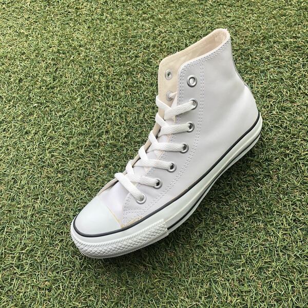 美品24.5 converse LE ALL STAR HI コンバース レザー オールスター ハイ HT882