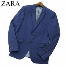 ZARA ザラ マン 通年 総裏★ アンコン テーラード ジャケット Sz.46　メンズ ネイビー　A3T01014_2#O_画像1