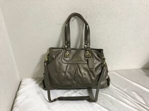 本物コーチCOACH本革レザー2wayトートハンドショルダーバッグボストンビジネスバックレディースメンズ旅行トラベルブロンズ金