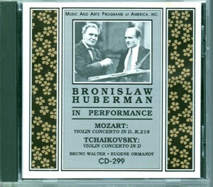 チャイコフスキー ヴァイオリン協奏曲 モーツァルト ヴァイオリン協奏曲第4番 フーベルマン オーマンディ ワルター【MUSIC&ARTS 極美品】