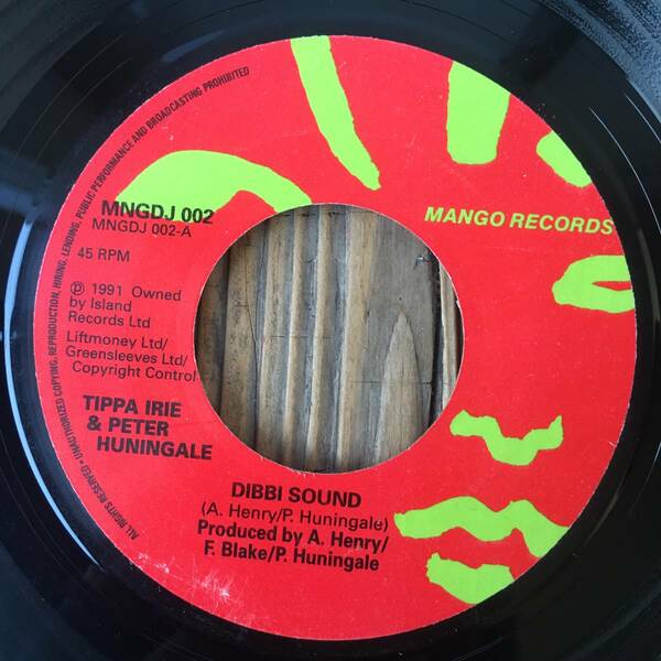 ★送料込み！レア！1991！Sound Killa！【Tippa Irie & Peter Huningale* (Peter Hunnigale) - Dibbi Sound / Sugar Dandy】7inch Mango UK