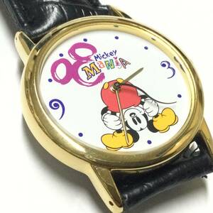 [ б/у прекрасный товар, ремень & батарейка заменен ] Disney Land [ Mickey любитель ] Event ограничение Mickey Mouse наручные часы 
