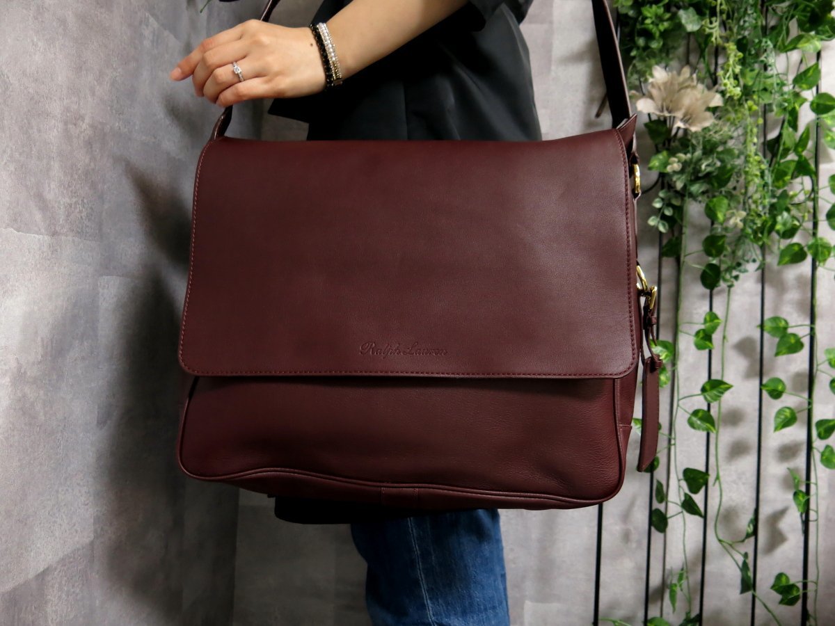 美品 ポロラルフローレン ハンドバッグ ショルダー クロコダイル