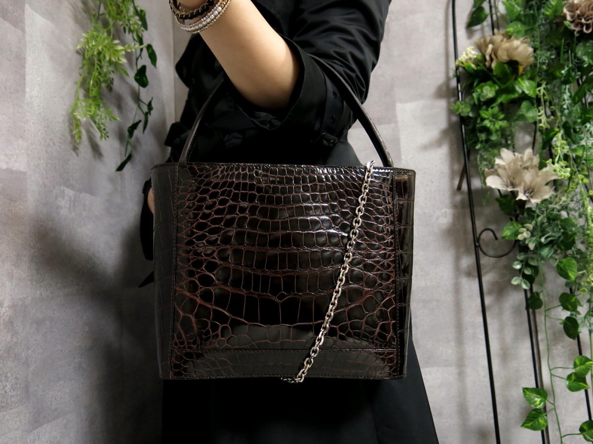 ☆新品・未使用☆クロコダイル ハンドバッグ | www.jarussi.com.br