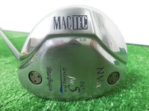 ♪MacGregor マグレガー MACTEC NV iX 5W フェアウェイウッド 18°/純正 シャフト FLEX-SR G2958♪