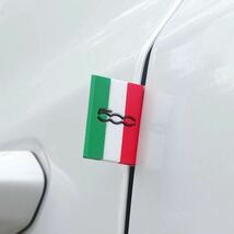 簡単カスタム/フィアット 500 イタリア国旗 エンブレム ドア ステッカー ワンポイントドレスアップ 防水 FIAT 汎用品_画像3