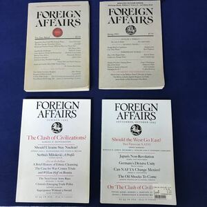 E18-021 FOREIGN AFFAIRS 1993年まとめ4冊 値札、線引き、書き込み等あり アメリカ外交問題評議会発行