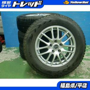 ★平店★ 中古ホイール4本セット FEID NS7 アルミホイール 215/70Ｒ16 スタッドレスタイヤ付き ヨコハマ アイスガードG075 2018年製造