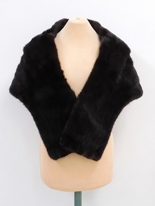 2302A-0011*. put on / mink shawl / Brown / high class fur / fur shawl / winter thing / outer / lady's ( packing size 80)