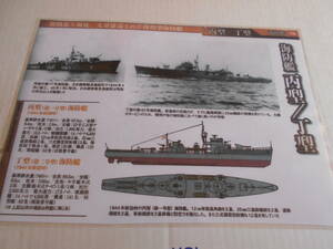 カラー艦型図　帝国海軍　海防艦　丙型＆丁型