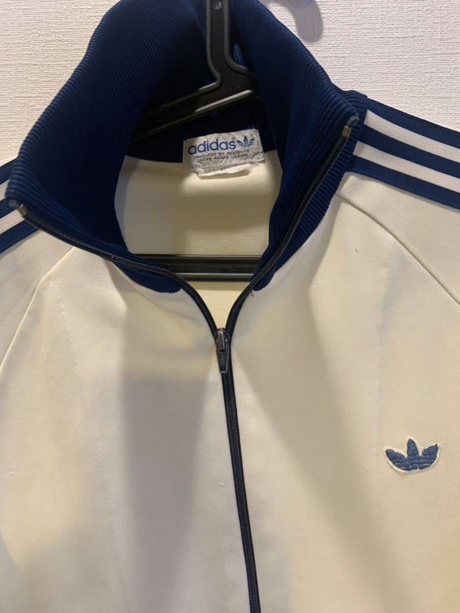 オールド アディダス ジャージ トラックジャケット 80s M ベージュ3