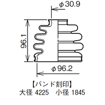 アルファード ヴェルファイア ATH20W GGH20W GGH25W MNH10W ドライブシャフトブーツ フロント アウタ側 片側 1個 ミヤコ 分割式_画像3