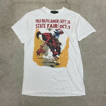 80年代 USA製 POLO COUNTRY ポロカントリー ラルフローレン カウボーイ プリントTシャツ メンズM_画像2