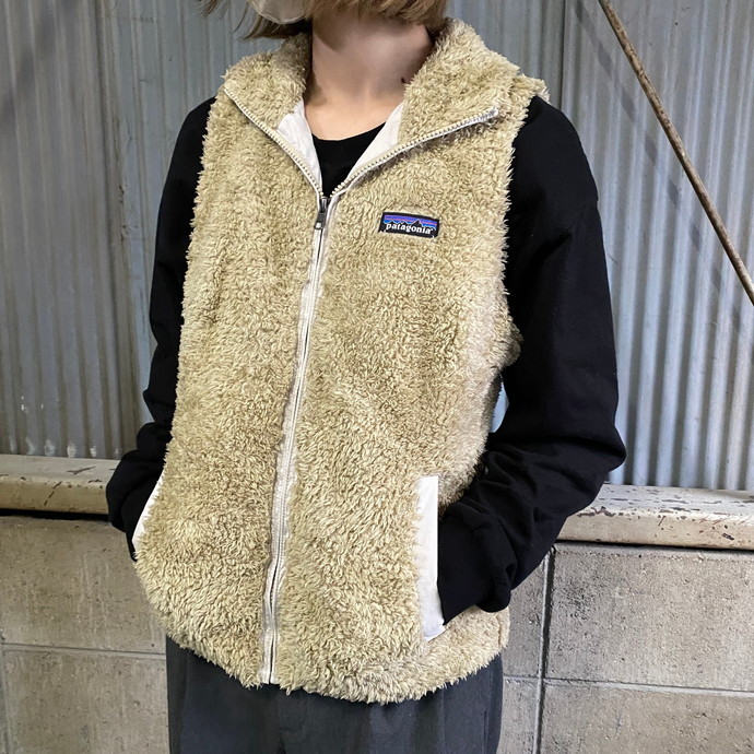 パタゴニア ダウンベスト レジ インナー L 灰色水色 中綿 レディース