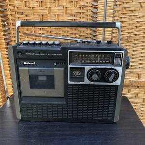 YU-777 National RQ-555 radio-cassette body only AM/FM electrification unknown present condition junk treatment National retro Miyazaki ya/80