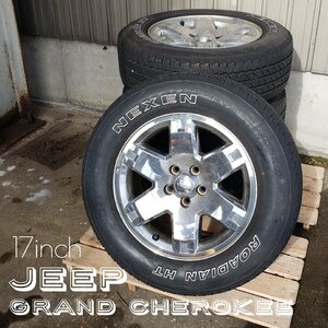 ★送料無料★ JEEP GRAND CHEROKEE 17インチ タイヤ 4本セット ジープ グランドチェロキー 純正ホイール付き 中古品 ◇佐川4個口a1123◇