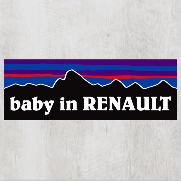 P【baby in RENAULT/ベビーインルノー】マグネットステッカー