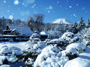  World Heritage Mt Fuji snow. .. house photograph A4 moreover, 2L version amount attaching 