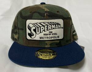 スーパーマン SUPERMAN カモフラージュ Man of Steel Cap キャップ 展示未使用品