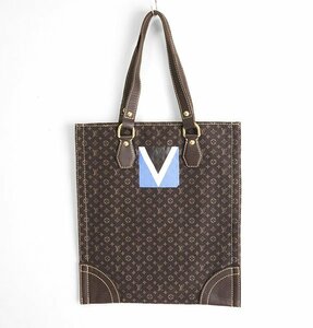 ★良品 LOUIS VUITTON ◆ タンジェ トートバッグ エベヌ ブラウン (05年製) モノグラムミニ イニシャル 肩掛け ルイヴィトン ◆F11