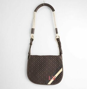 良品 LOUIS VUITTON ◆ アマン ショルダーバッグ エベヌ ブラウン (05年製) モノグラムミニ イニシャル クロスボディ ルイヴィトン F11