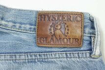 HYSTERIC GLAMOUR ◆クラッシュ&リペア ストレート デニムパンツ インディゴ W32 赤耳 ジーンズ ヒステリックグラマー ヒスグラ ◆9/G023_画像8