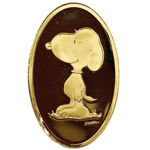  スヌーピー金貨 楕円 2.5g 24金 純金 イエローゴールド コレクション Gold