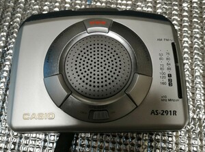 送料込 casio AS-291R ラジオ カセットプレーヤー AM FM 単3電池 スピーカー内臓　カシオ