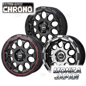 MONZA モンツァ BOTTOM GARCIA CHRONO クロノ (4本セット) 7.0J x 17 インセット+38 PCD114.3 5穴 SGブラック/レッドR (BGC-701738-SGBR-4S