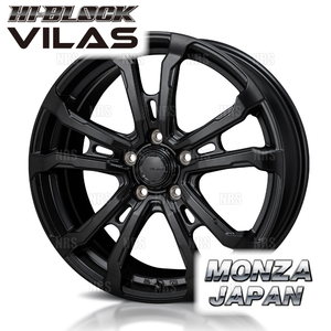 MONZA モンツァ HI-BLOCK VILAS ヴィラス (2本セット) 7.5J x 18 インセット+38 PCD114.3 5穴 サテンブラック (VILAS-751838-2S