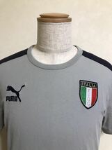 PUMA ITALIA プーマ サッカー イタリア代表 Tシャツ トップス USサイズM 半袖 グレー 741931_画像3