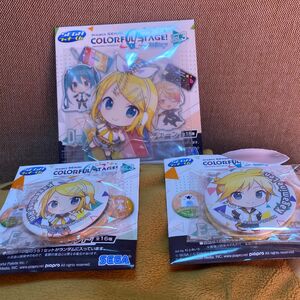 プロセカ　アクリルスタンドキーチェーン　バーチャルシンガー　鏡音リン　缶バッチセット　バーチャルシンガー　鏡音リン・レン　