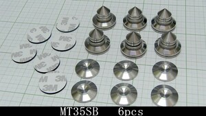 管理番号＝4C171　ステンレス（SUS）製インシュレーター　MT35SB　両面テープ付属　6個セット