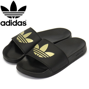 adidas (アディダス) GZ6196 ADILETTE LITE W ウィメンズ アディレッタ ライト コアブラックxフットウェアホワイトxマットゴールド AD207 2