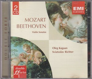 ★CD EMI Mozart.Beethoven:Violin Sonatas モーツァルト.ベートーヴェン:ヴァイオリンソナタCD2枚組 *カガン.リヒテル