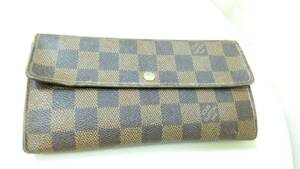 ★送料無料即決★ルイ・ヴィトン ダミエ 長財布【N61734 】ポルトフォイユ・サラ LOUIS VUITTON