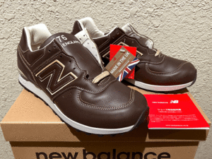 廃番 オールレザー New Balance LM576NB UK製 US8 限定 M576 NB 本皮 天然皮革 ブラウン タン 茶 イギリス製 Made In England スニーカー