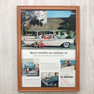 ■即決◆1959年(昭和34年) FORD フォード マーキュリー モントレー クルーザー【B4-1817】アメリカビンテージ雑誌広告【B4額装品】★同梱可