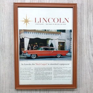 ■即決◆1957年(昭和32年) FORD LINCOLN フォード リンカーン 4ドア HT【B4-1819】アメリカ ビンテージ雑誌広告【B4額装品】当時物★同梱可