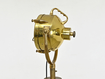 1920年代 イギリスアンティーク Francis Searchlights 真鍮×マホガニー材 3本脚サーチライト/インダストリアル UK ロイズ 照明 什器_画像5