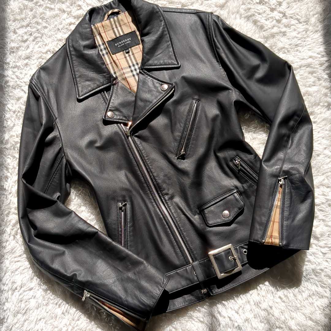 ヤフオク! -「burberry black label レザーライダース」の落札相場 ...
