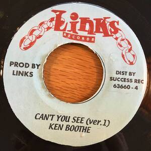 Ken Boothe - Ken Boothe, Shorty Perry / Can't You See (ver.1) - Can't You See (ver.2)　[Links Records - 63660-4]