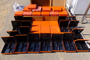 ^.-673 коробка для завтрака 45 шт + дополнение дерево коробка 3 шт хранение товар продажа комплектом .... данный перегородка . retro японская посуда стоимость . для бизнеса . сделка 
