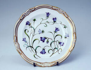  Spode gorgeous gold paint *. flower * plate 15* = out of print goods = CAMPANULA