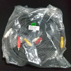 新品 Rosy OFC PROFESSIONAL AUDIO AND VIDEO CABLE AV-20G AVケーブル ピンRCA(赤白黄)ケーブル